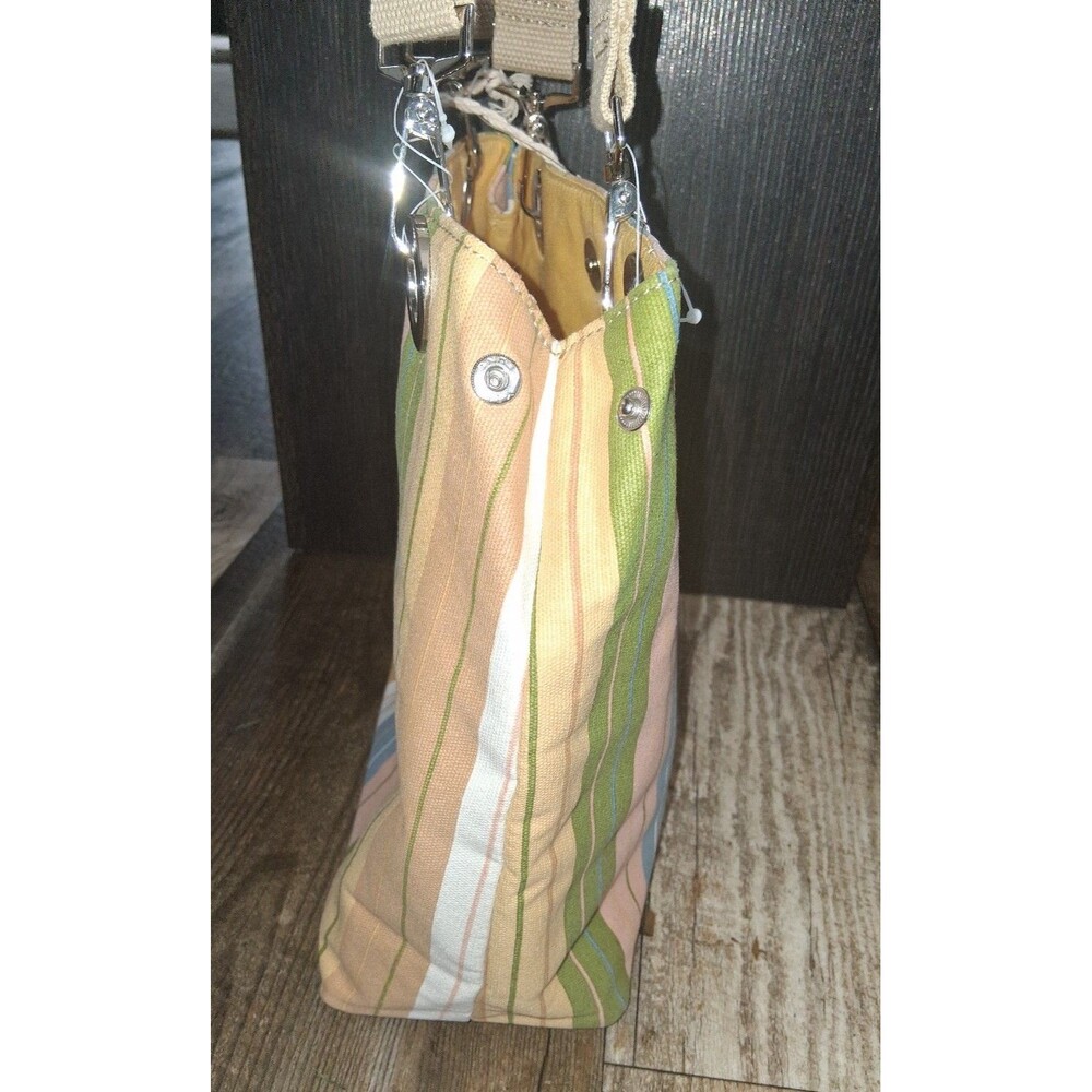 NEW! Carribean Joe Multicolor Striped Canvas Bag - Picture 7 of 12